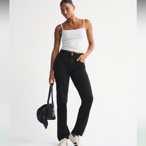 Abercrombie & Fitch Black 90s Straight Curve Love Jeans